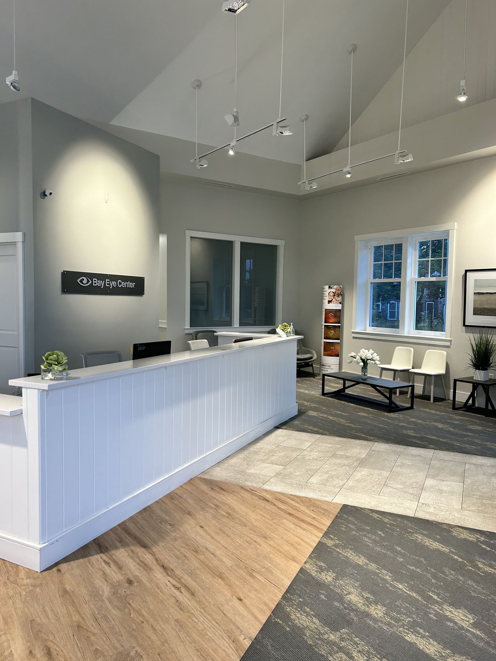 Waiting area at Bay Eye Center in Plymouth