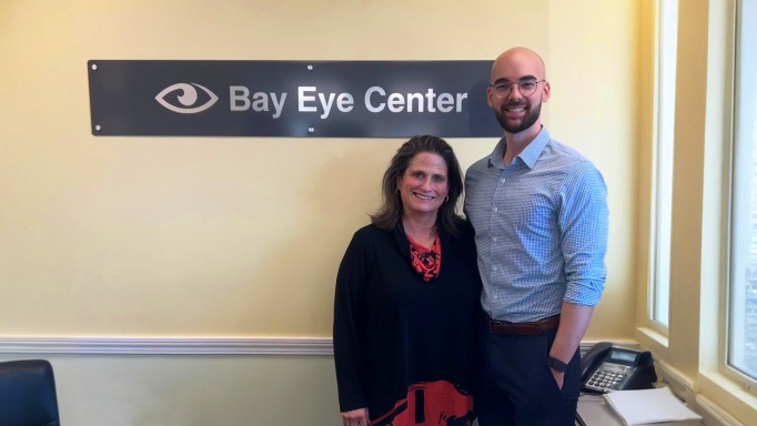 Bay Eye Center in Cedarville | Dr. Hentschel with Monica Churchill