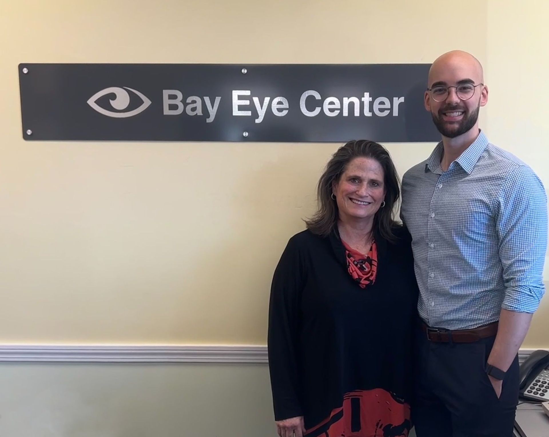 Bay Eye Center in Cedarville | Dr. Hentschel with Monica Churchill