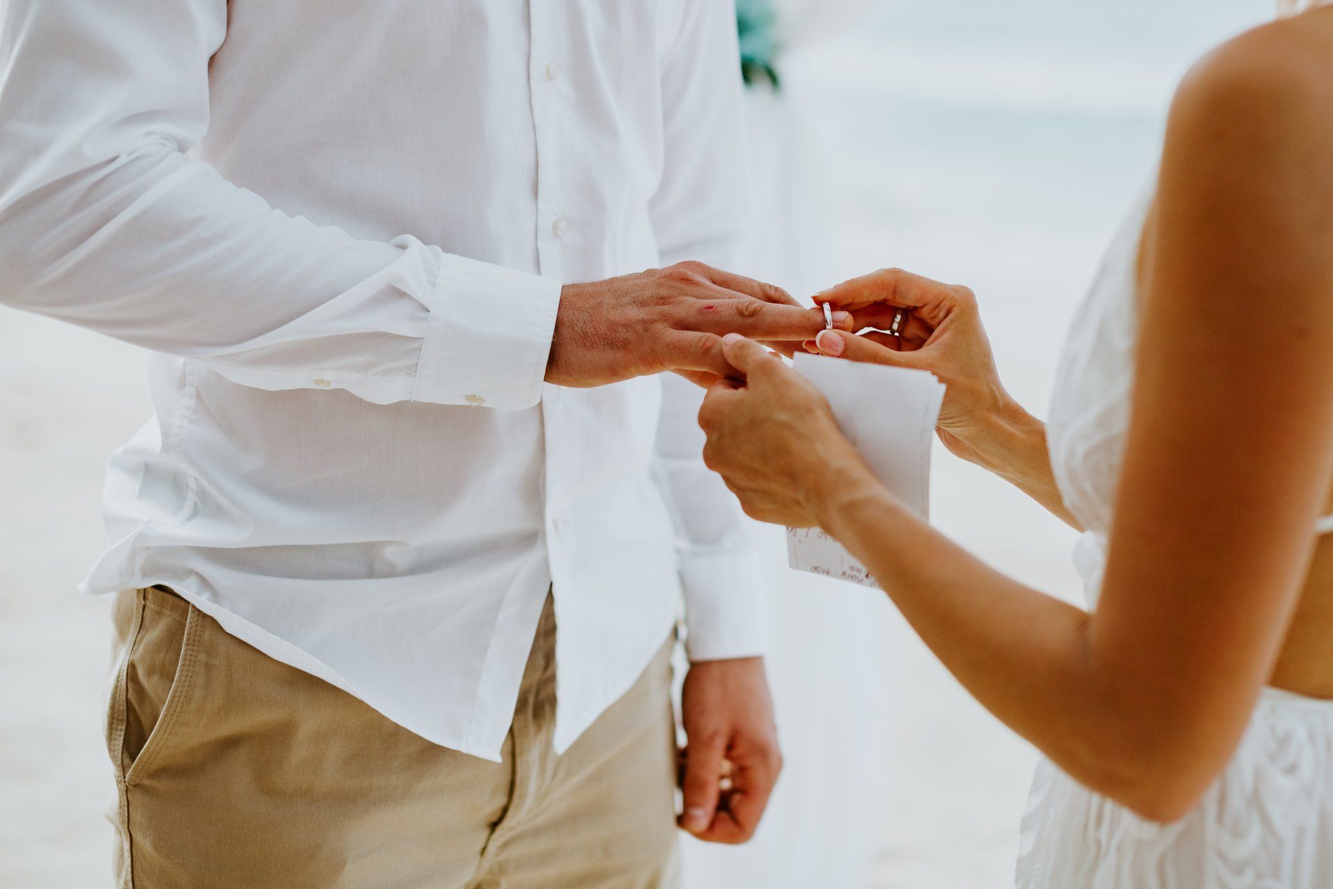 Wearing Wedding Ring - Ceremonies in New Lambton Heights, NSW