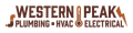 Western Peak Plumbing logo icon, shades of brown with pipes