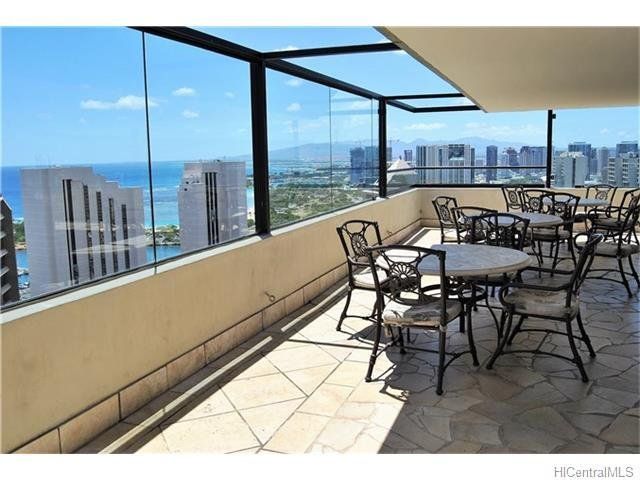 tables with exterior view