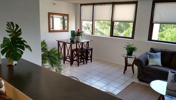 living room and eating area