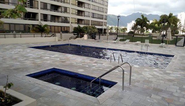pool and jacuzzi