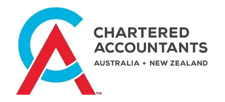 The logo for chartered accountants australia and new zealand.