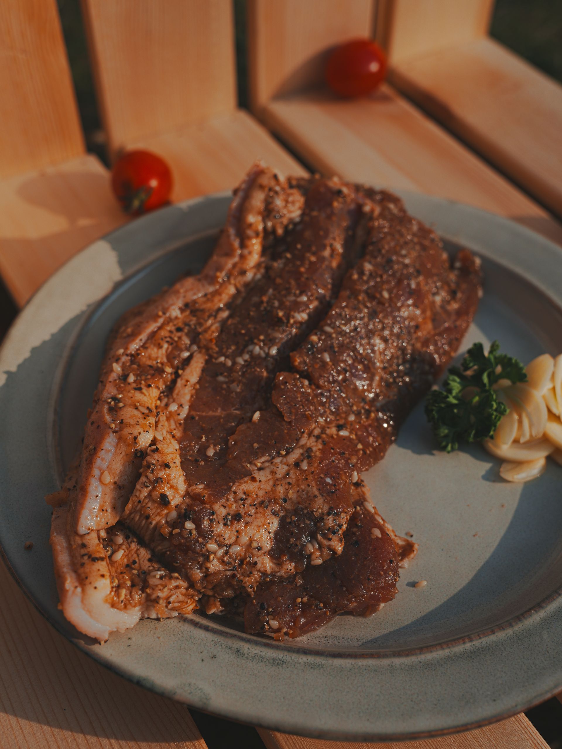 黑胡椒蒜苗山豬肉