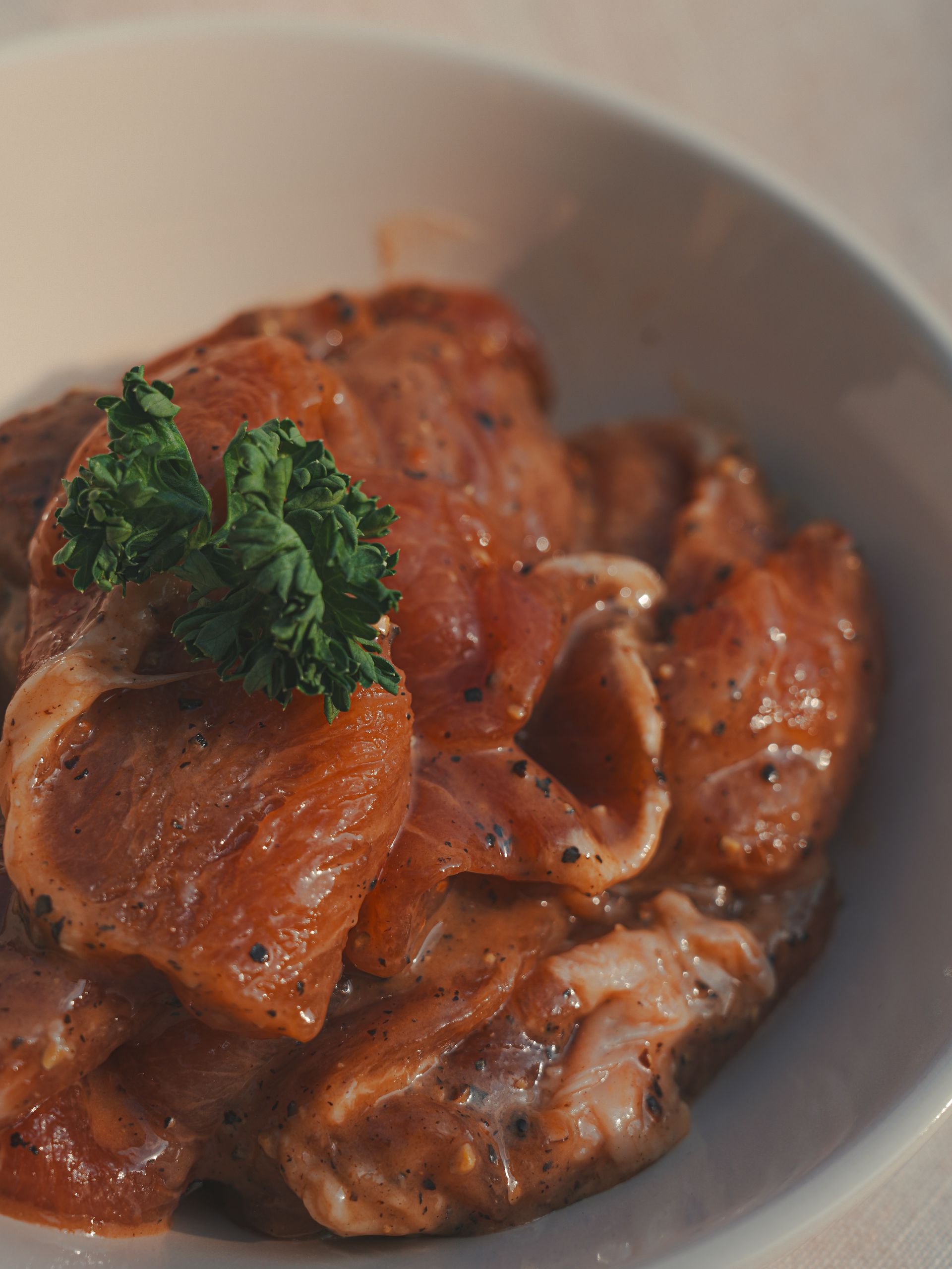 醃製黑胡椒豬肉片