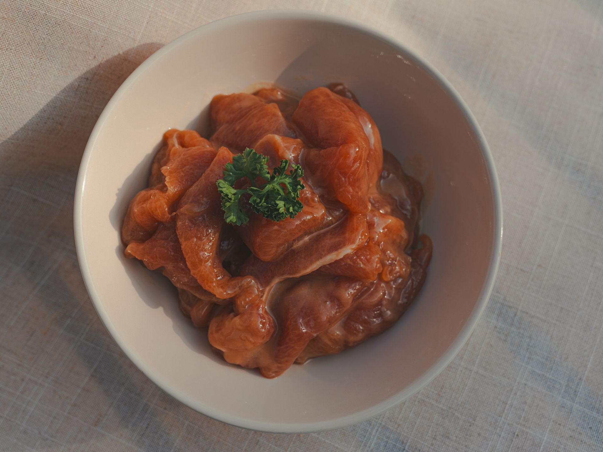 醃製蒜香豬肉片