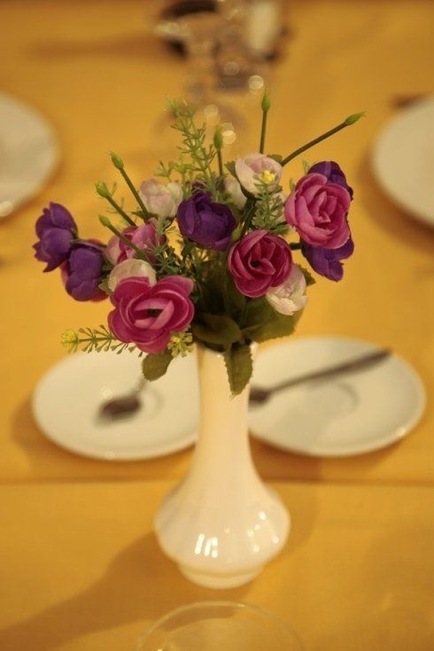 Decorazioni su un tavolo del ristorante