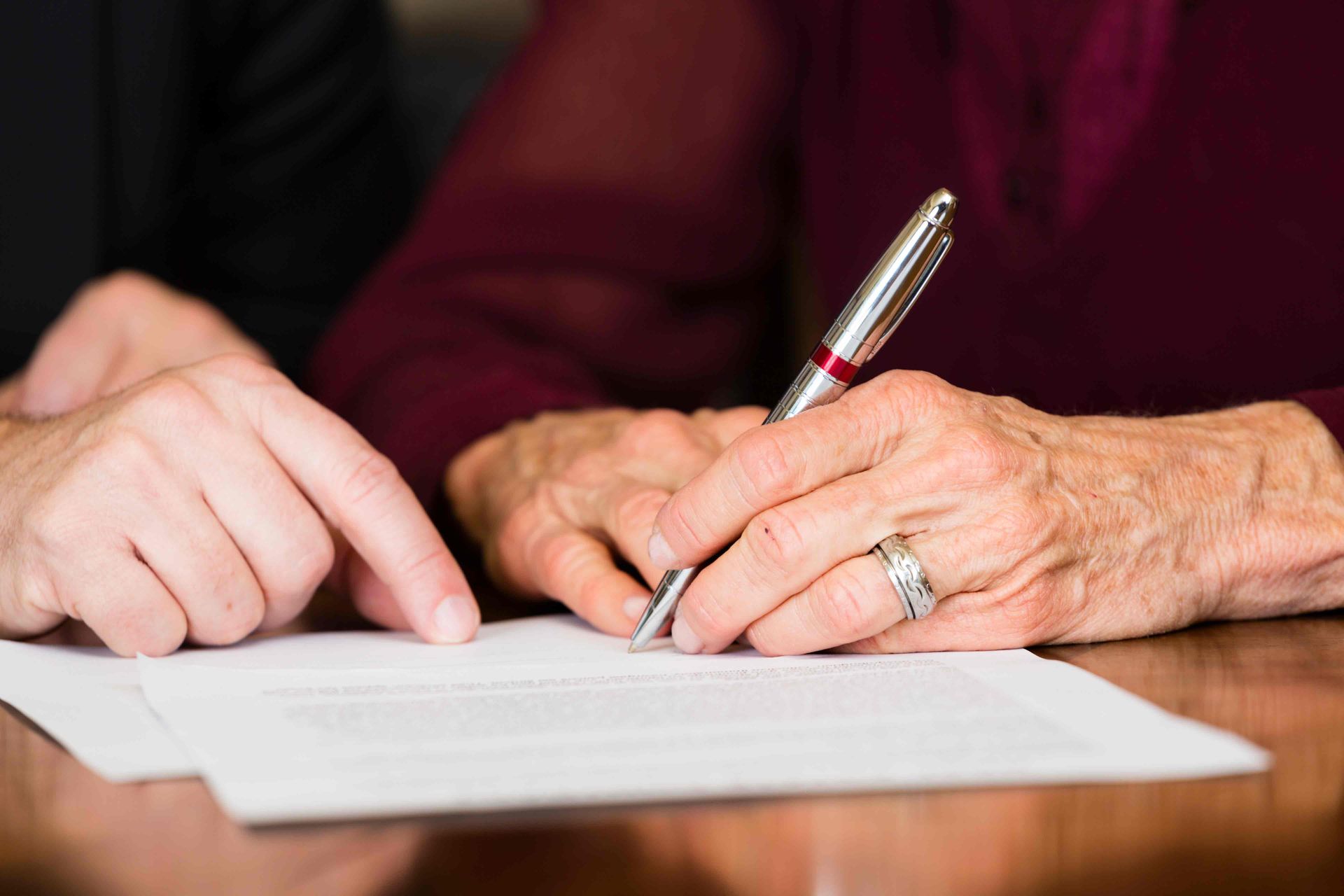 Senior Signing Documents — Cincinnati, OH — Lance S. Cox