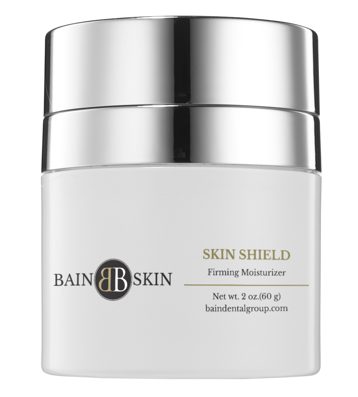 A white jar of bain b skin skin shield firming moisturizer