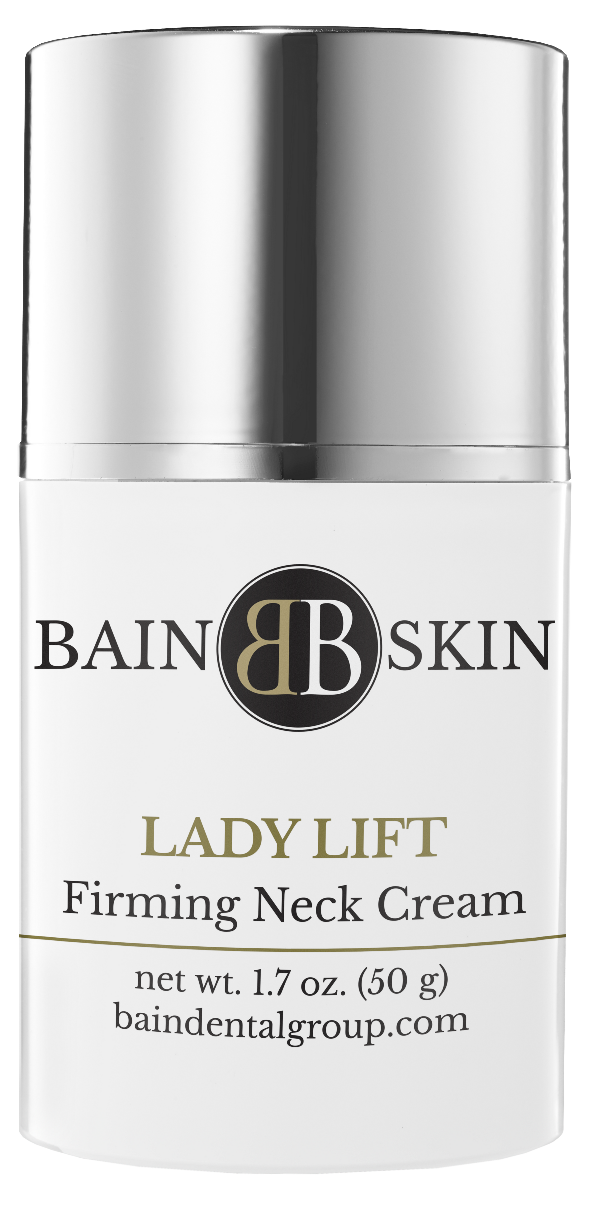 A bottle of bain skin lady lift firming neck cream