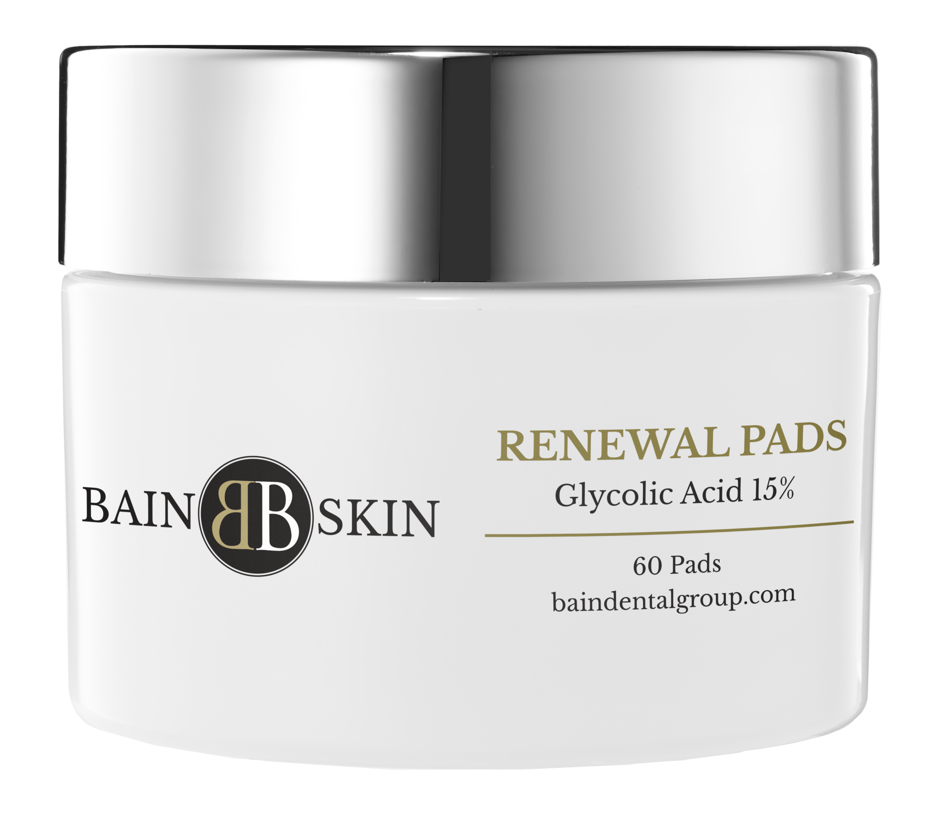 A jar of renewal pads with glycolic acid