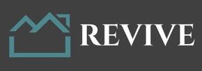Logo with teal house graphic and the word "REVIVE" in white.