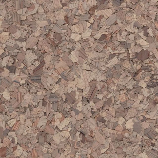 A close up of a pile of wood chips
