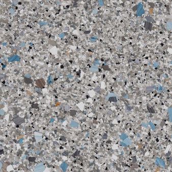 A close up of a gray and blue granite floor.