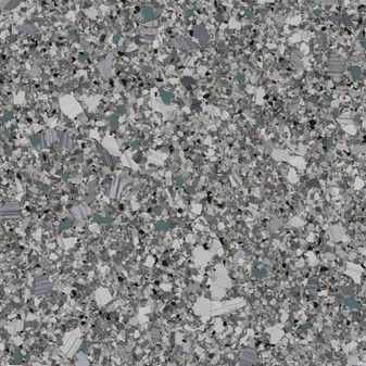 A close up of a gray and white granite counter top.