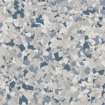 A close up of a gray , white and blue marble floor.