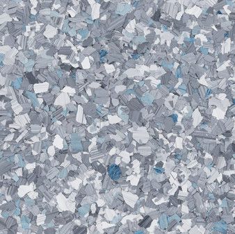 A close up of a pile of gray and white chips.