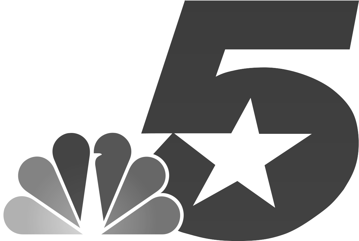 NBC 5 logo in black and white with peacock icon and star in the number 5