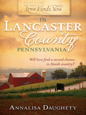 Book Title: Love Finds You in Lancaster County, Pennsylvania  by Daughety, Annalisa. Carriage going down farm road.