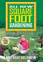 Book Title "All new square foot gardening"  by Bartholomew, Mel. Cover shows a man gardening.
