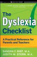 Book Title: "The dyslexia checklist : a practical reference for parents and teachers" by Rief, Sandra F. Cover shows a green backgound with a dark green check mark.