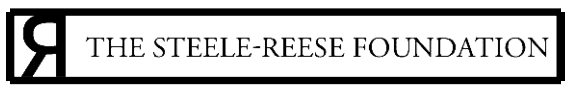 Logo for The Steele-Reese Foundation: A black-bordered rectangle with 