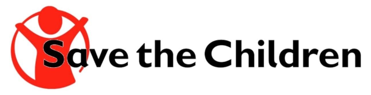 Save the Children logo: red figure within a circle, text 