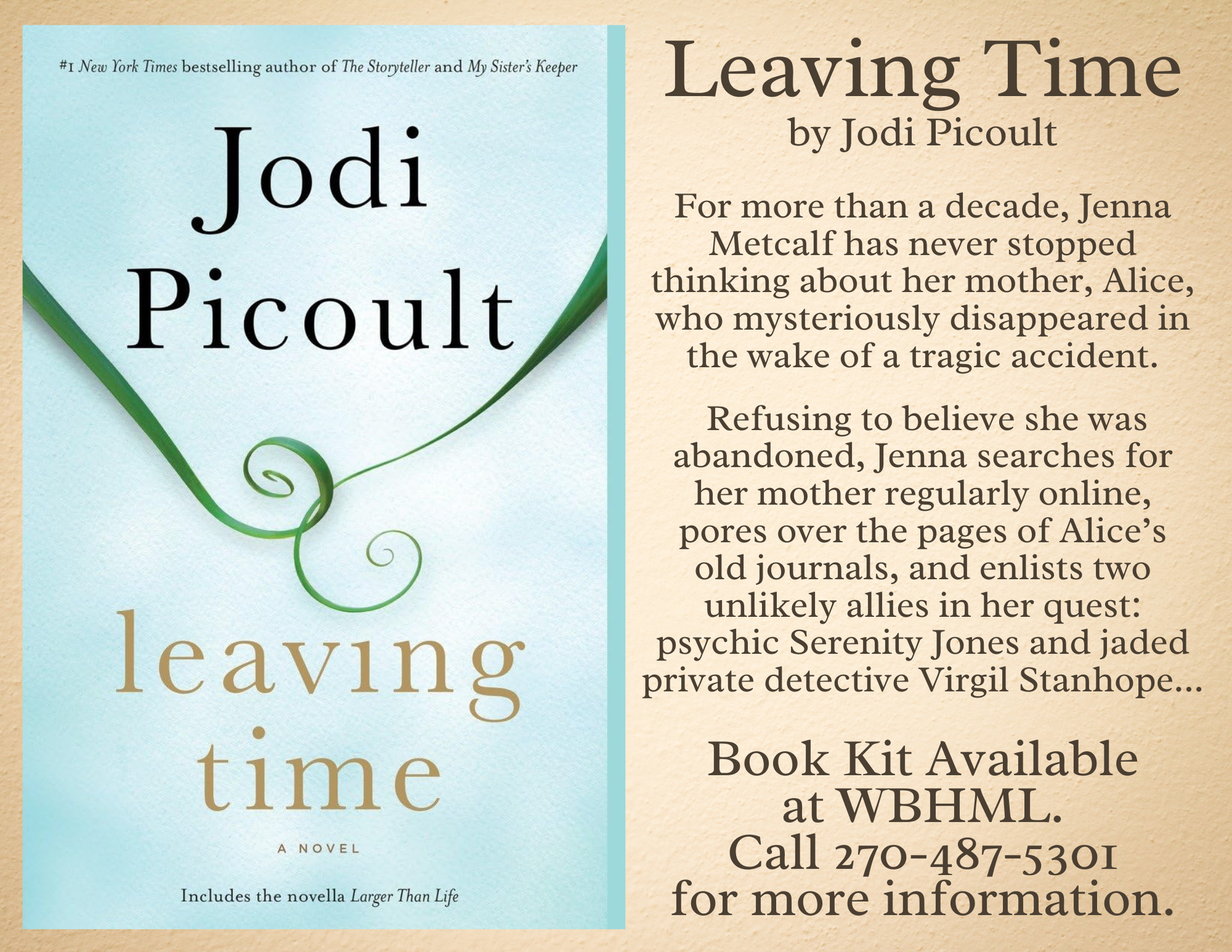 Book cover and advertisement for Jodi Picoult's