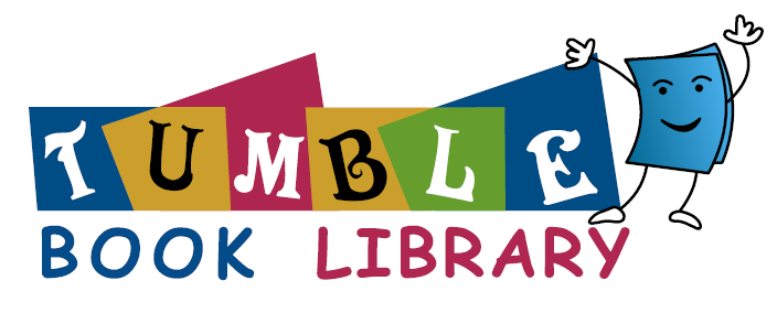 TumbleBook Library logo with colorful letters and a book character.