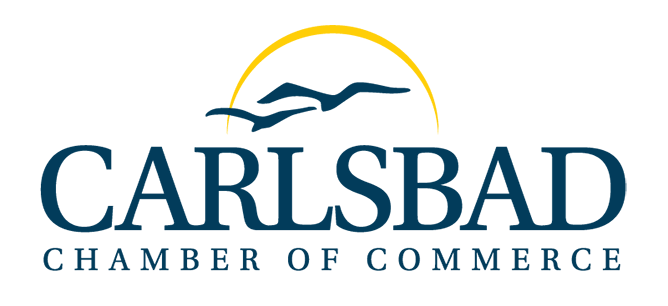 The logo for the carlsbad chamber of commerce