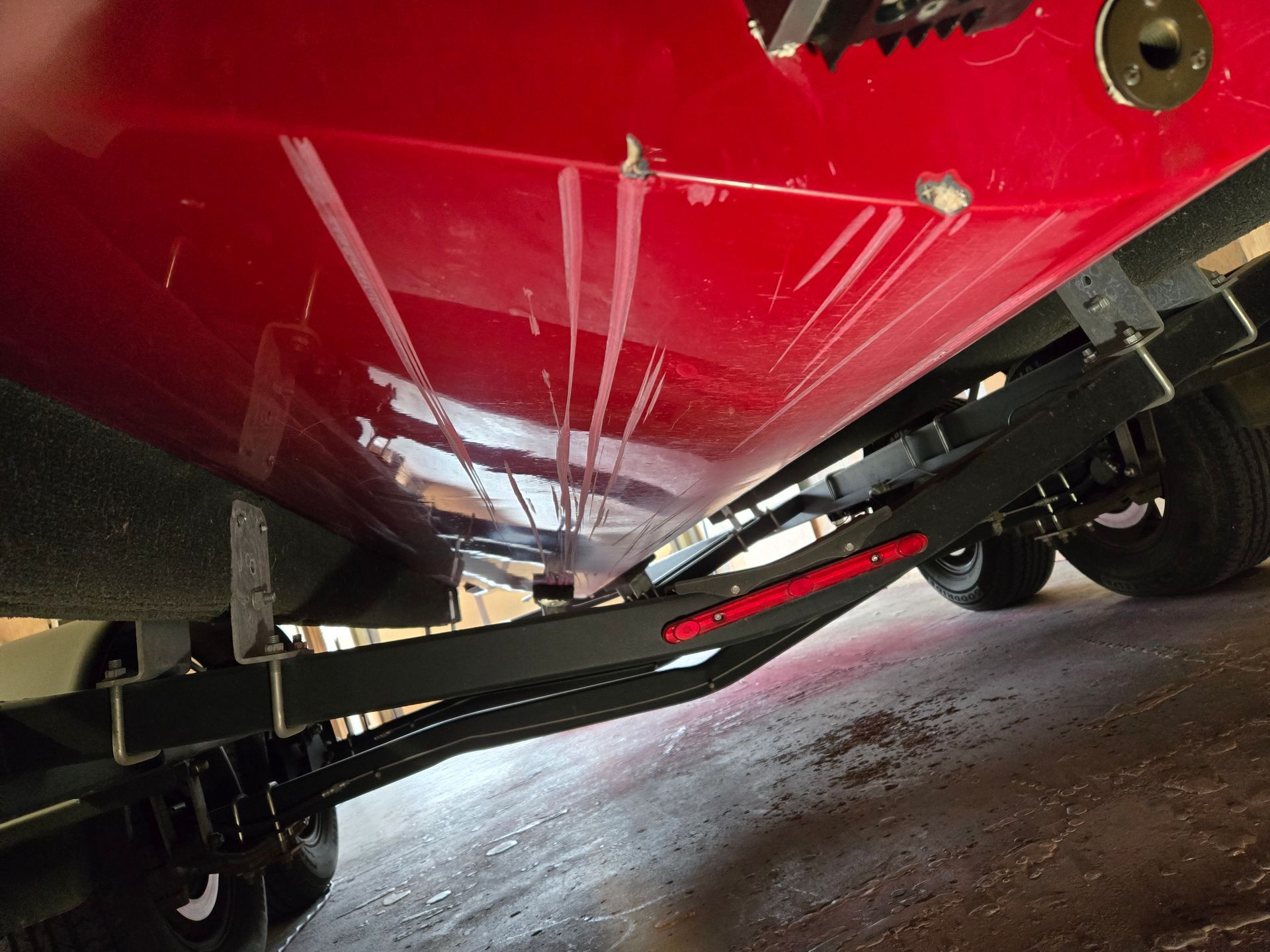 A close up of a car with a hole in it.