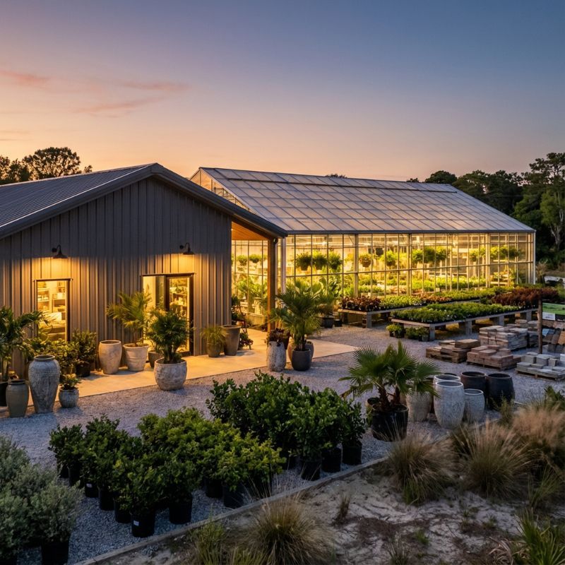 A man is kneeling down in a garden cutting a bush with a pair of scissors.