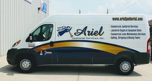 Ariel Janitorial White Van— Houston carpet cleaning in  Katy, TX