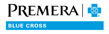 The logo for premiera blue cross has a blue cross on it.
