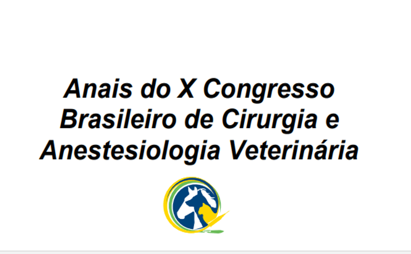X Congresso Brasileiro de Cirurgia e Anestesiologia Veterinária