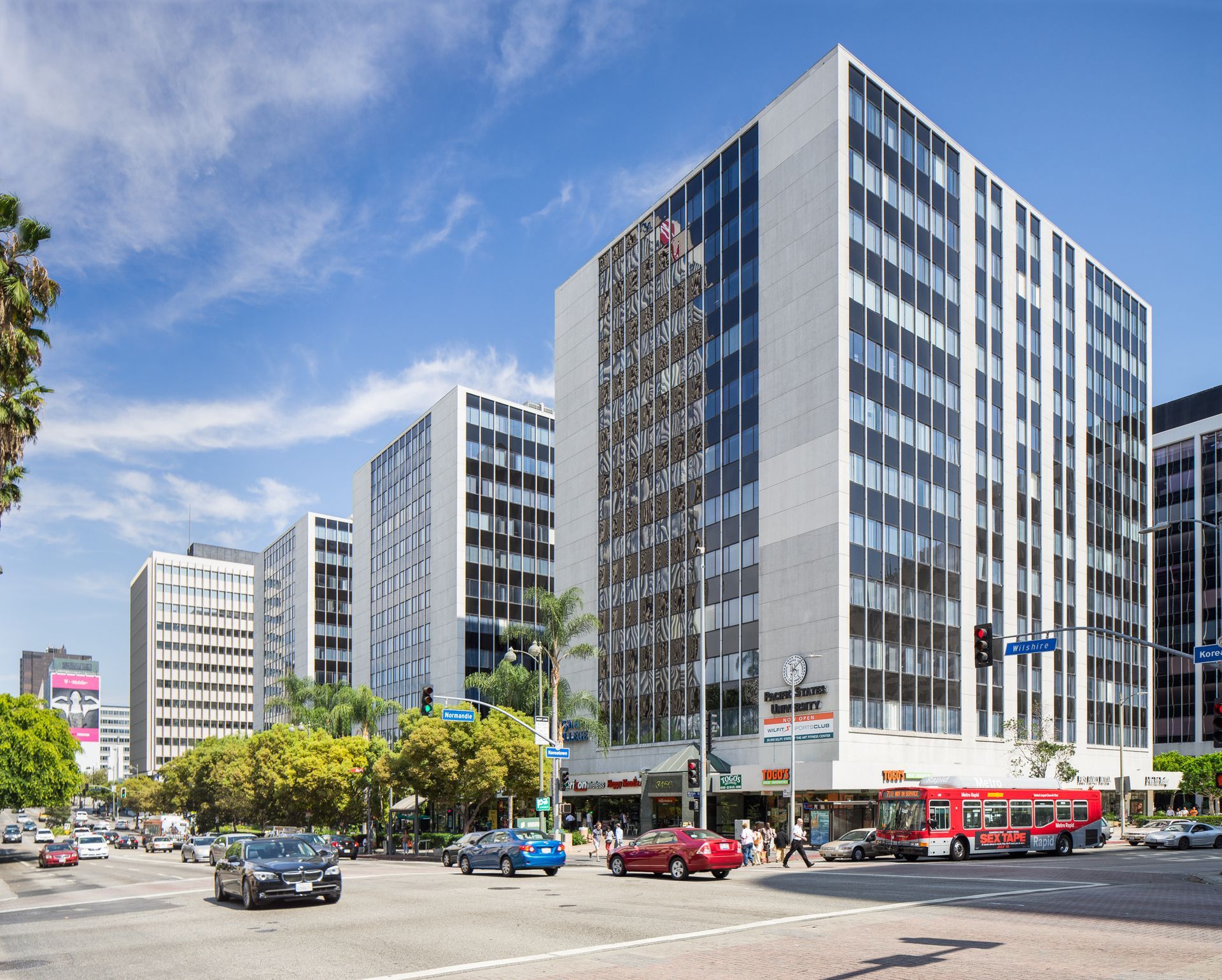 Beige commercial building with 