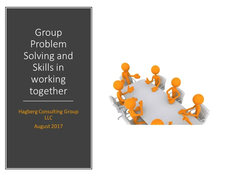 Group problem solving and skills in working together.