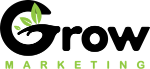 A logo for a company called grow marketing