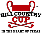A logo for the hill country cup in the heart of texas