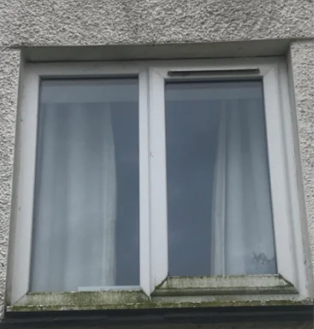 Before picture of a window & upvc cleanse