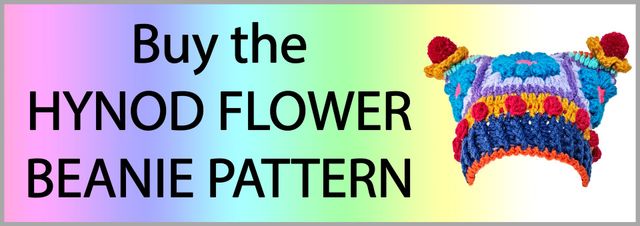 The Topian Den - Hynod Flower Beanie Crochet Pattern