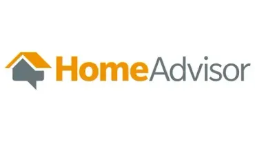 HomeAdvisor logo with orange house icon and gray text