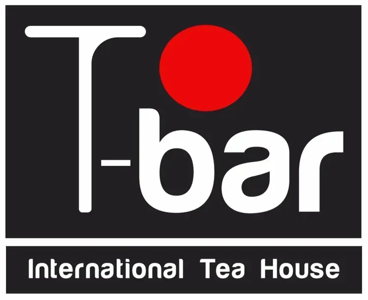 T-bar logo: White text on black background with a red circle, 