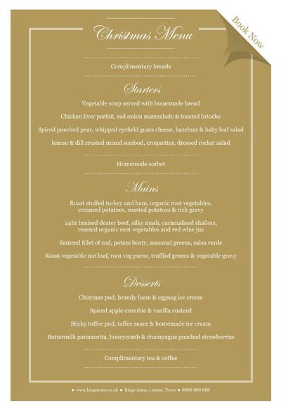 Christmas products -Menu 1 - 1 page 1/3 A3 (size 140x297mm)