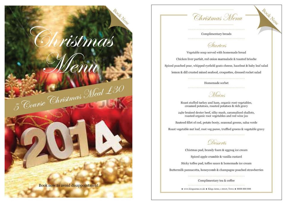 Christmas products - Menu 2 - 2 page 1/3 A3 (size 140x297mm)