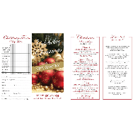 Menu booking form 1 - 4 pages third A4 (folded size 99x210mm)