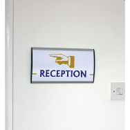 Reception sign board