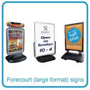 forecourt (large format) signs